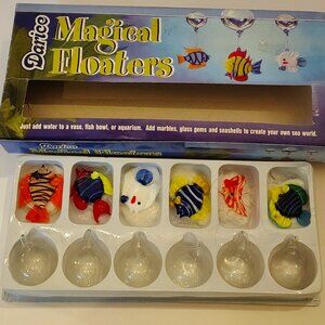 Vtg NIB Darice Magical Floating Glass Blown Bubble Fish Ocean Figurine Aquarium